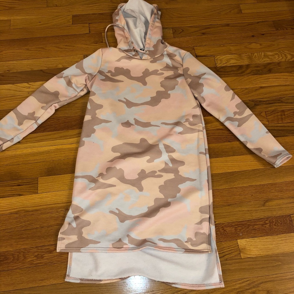 Camo sweater dress